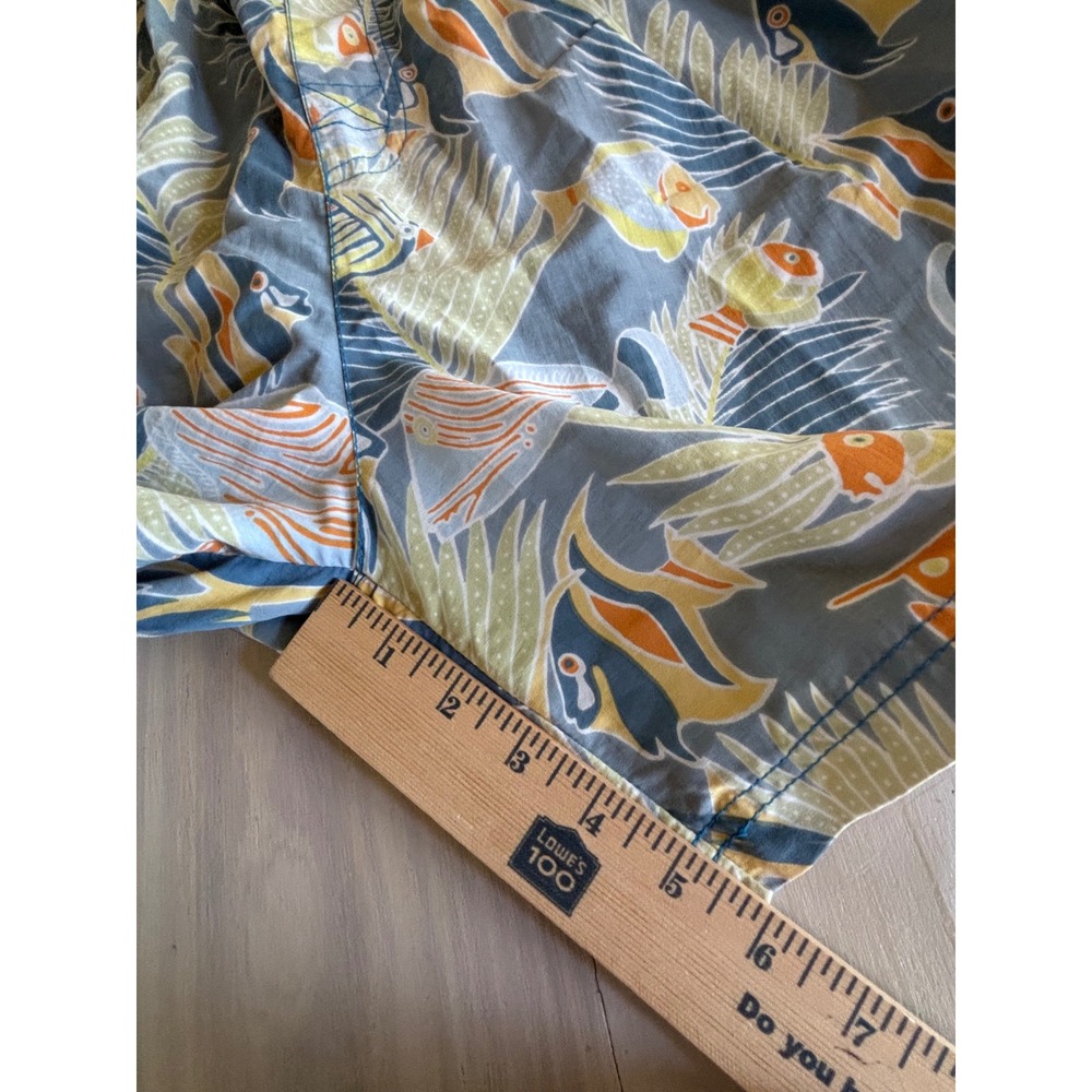 Tori Richard Mens XL Swim Trunks Blue Tropical Fish Mesh Lined Board Shorts 6in - Picture 10 of 12